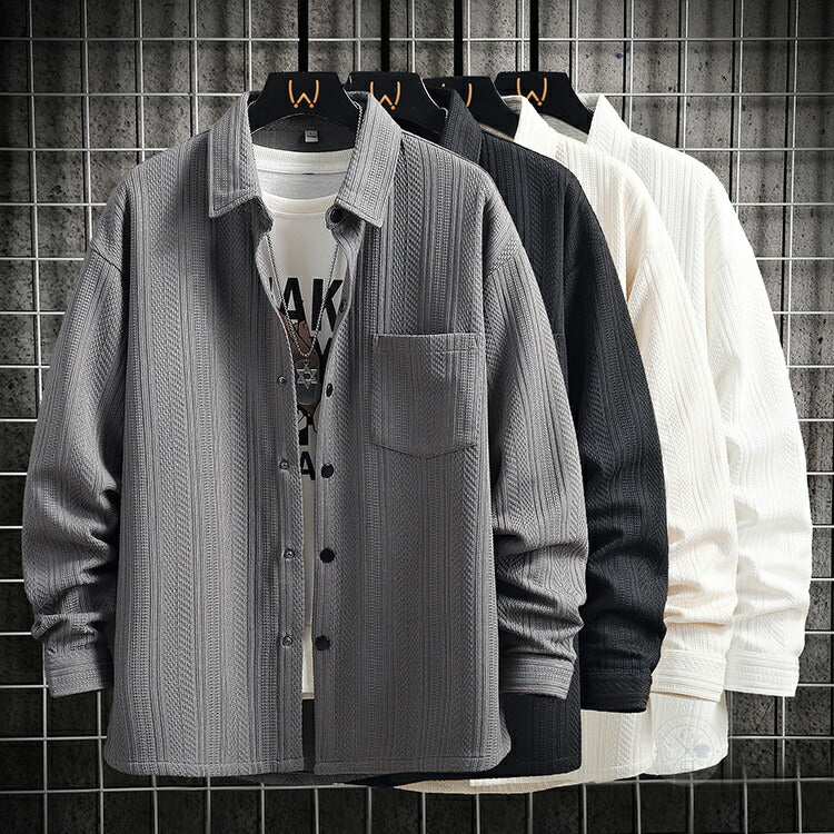 Men's Shirt Jacket, Long-Sleeved Shirt, Lightweight, Stylish, Casual