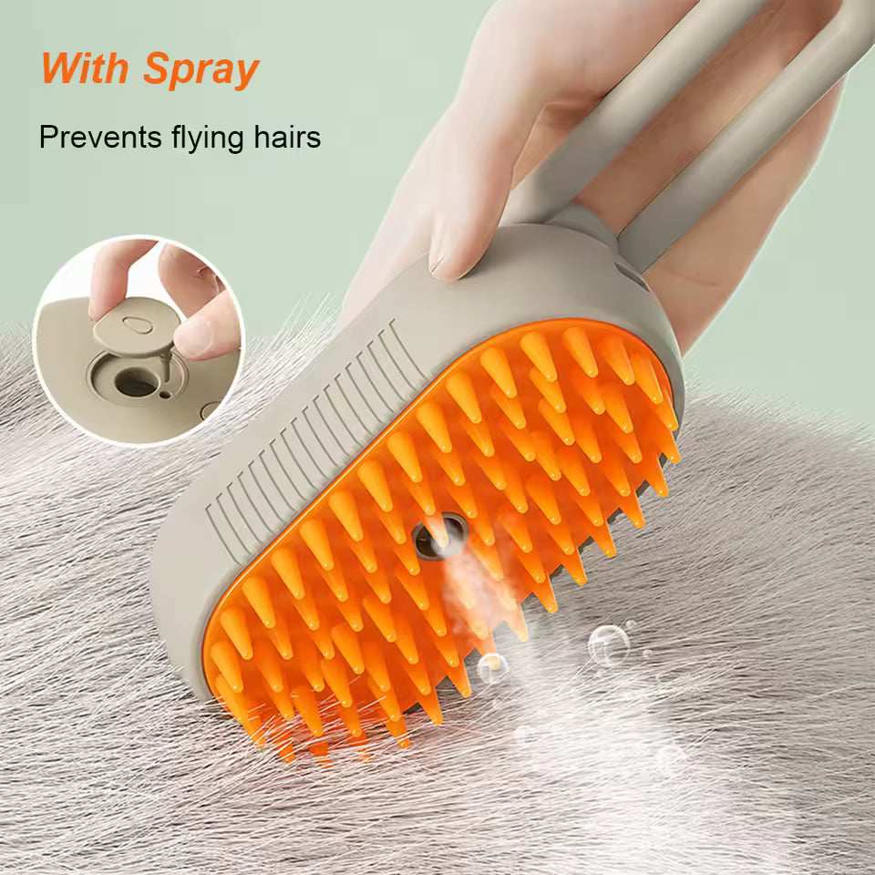 Cat Steam Brush Steamy Dog Brush 3 in 1 Electric Spray Cat Hair Brushes USB Rechargeable Dog Grooming Massage Comb for Pet Hairs