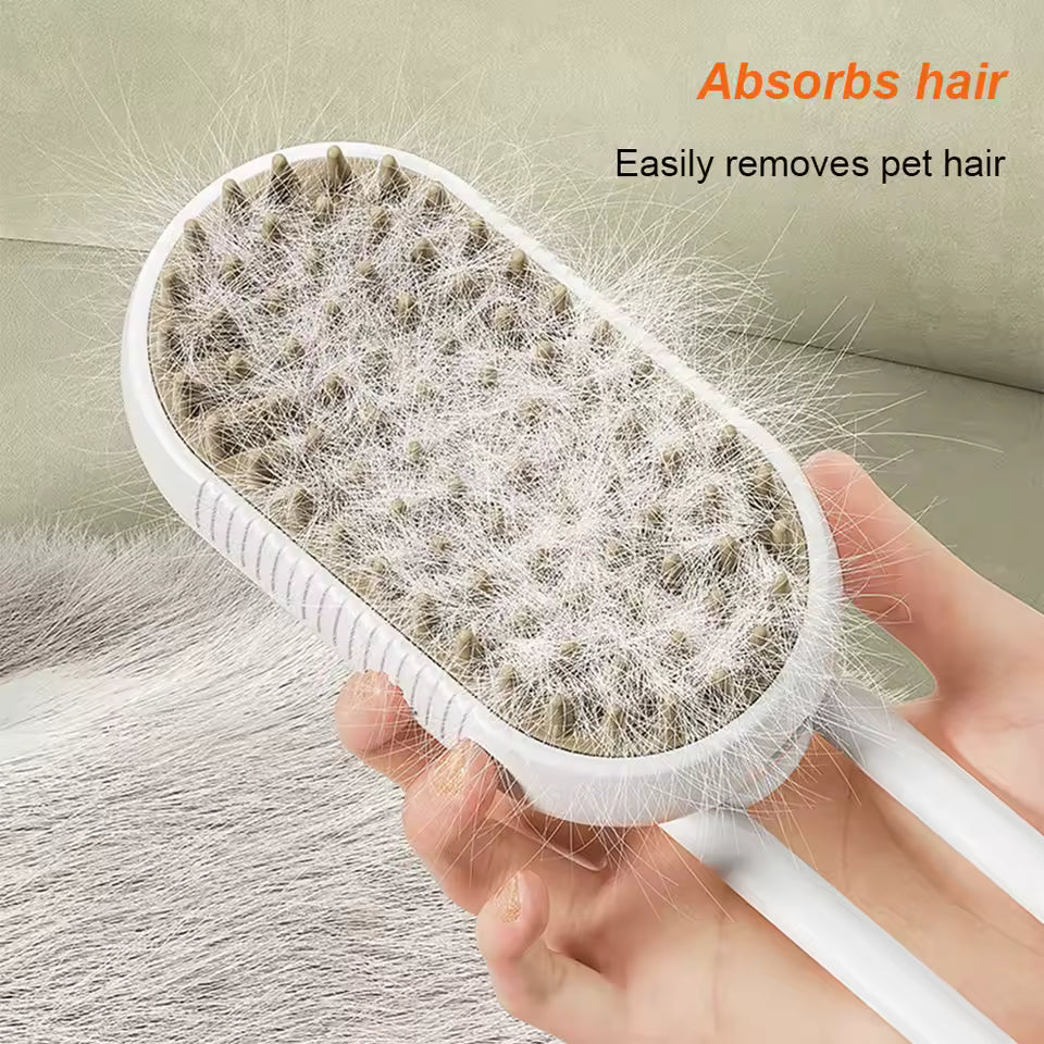 Cat Steam Brush Steamy Dog Brush 3 in 1 Electric Spray Cat Hair Brushes USB Rechargeable Dog Grooming Massage Comb for Pet Hairs