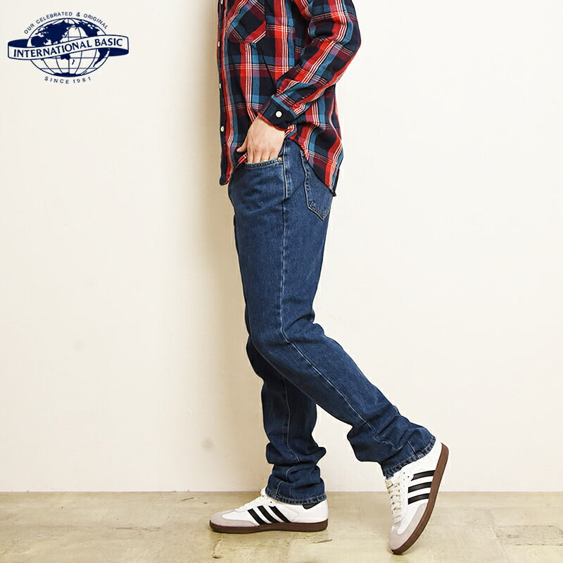EDWIN Basic Regular Straight Leg High-Waisted Denim Pants
