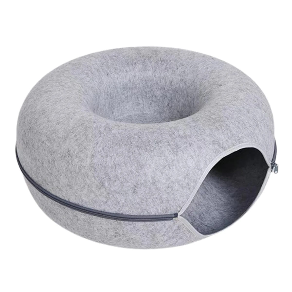B-Tunnel Donut Cat Bed Interactive Tunnel Pet Felt Indoor Toys Cats House Kitten Training Toy Cat Kennel Cat Accessories